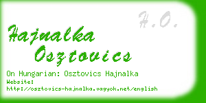 hajnalka osztovics business card